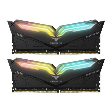 رم دسکتاپ تیم گروپ دو کاناله مدل T-Force Night Hawk RGB ظرفیت 16 گیگابایت