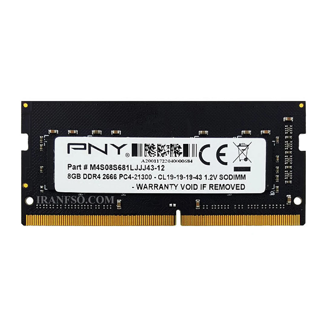 1 رم لپ تاپ 8 گیگ PNY DDR4-2666