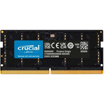 رم لپ‌ تاپ کروشیال تک کاناله CT16 فرکانس 5600 مگاهرتز DDR5 تایمینگ CL46 حافظه 16 گیگابایت استوک