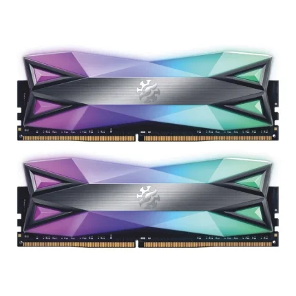 رم کامپیوتر دو کاناله 3200 مگاهرتز CL16 ای دیتا XPG مدل SPECTRIX D60G RGB ظرفیت 16 گیگابایت