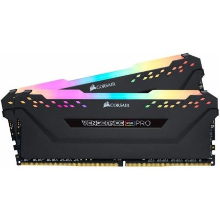 رم کامپیوتر کورسیر دو کاناله مدل VENGEANCE RGB PRO فرکانس DDR4 3600mhz تایمینگ CL18 حافظه 32 گیگابایت استوک
