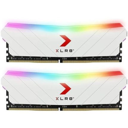رم کامپیوتر DDR4 دو کاناله 3200 مگا هرتز CL16 پی ان وای مدل XLR8 RGB ظرفیت 32 گیگابایت White