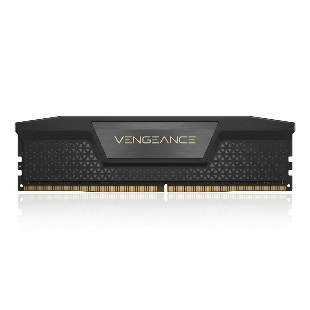ماژول رم کورسیر LPX 16 GB DDR5 با برچسب 5200 MHz و تایمینگ CL40، نصب شده در اسلات رم مادربورد ماژول رم کورسیر LPX 16 GB DDR5 با برچسب 5200 MHz و تایمینگ CL40، نصب شده در اسلات رم مادربورد