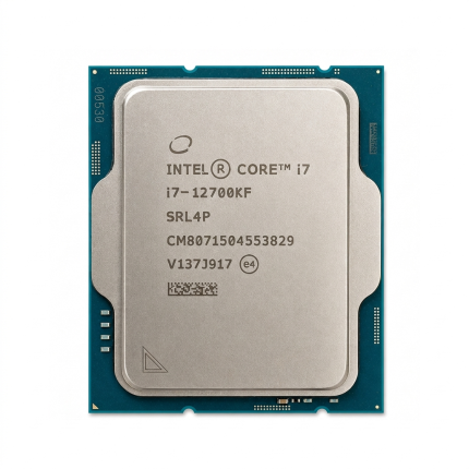 تصویر پردازنده اینتل Core i7-12700KF و جعبه آن