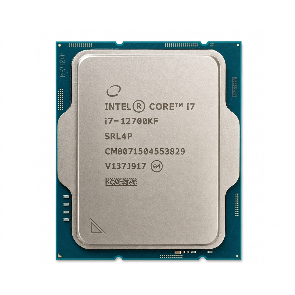 تصویر پردازنده اینتل Core i7-12700KF و جعبه آن تصویر پردازنده اینتل Core i7-12700KF و جعبه آن