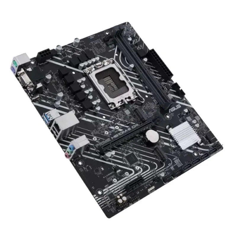 نمای مورب مادربرد ایسوس ASUS PRIME H610M-E D4 نمای مورب مادربرد ایسوس ASUS PRIME H610M-E D4